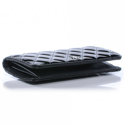 Chanel Patent Quilted Yen Wallet Black 4 of 8