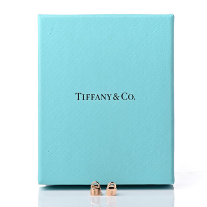 Tiffany 18K Rose Gold Mini Lock Earrings 5 of 5