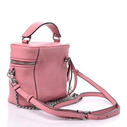 Miu Miu Goatskin Madras Top Handle Vanity Case Rosa 2 of 5