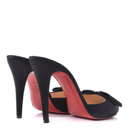 Christian Louboutin Satin Joli Noeud 957 Slides 40 Black 4 of 10