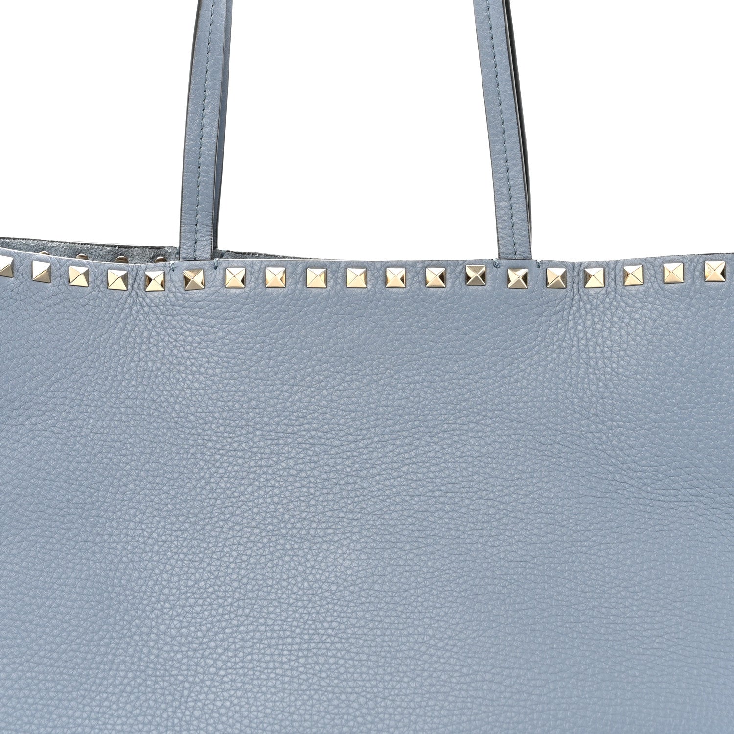Valentino Garavani Grained Calfskin Rockstud Shoulder Tote Niagara 7 of 12