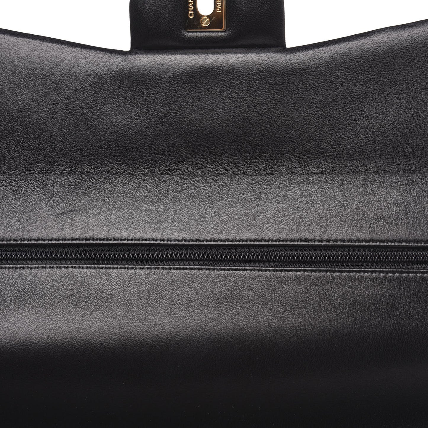 Lambskin Quilted Maxi Double Flap Black