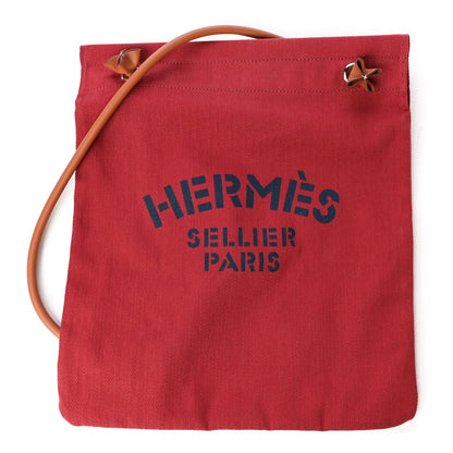 Hermes Canvas Swift Aline Grooming Bag Rouge H Gold 1 of 5