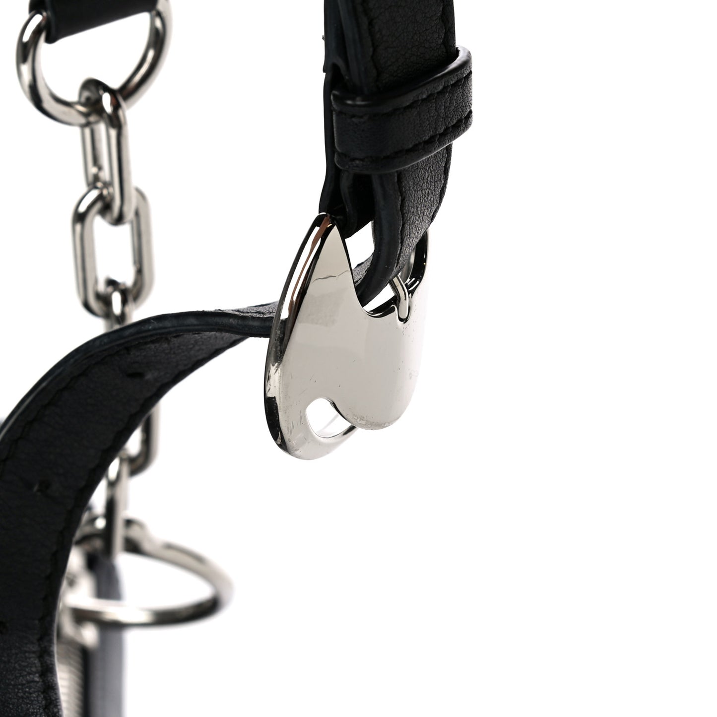 Calfskin Chain Ace Belt Bag Black