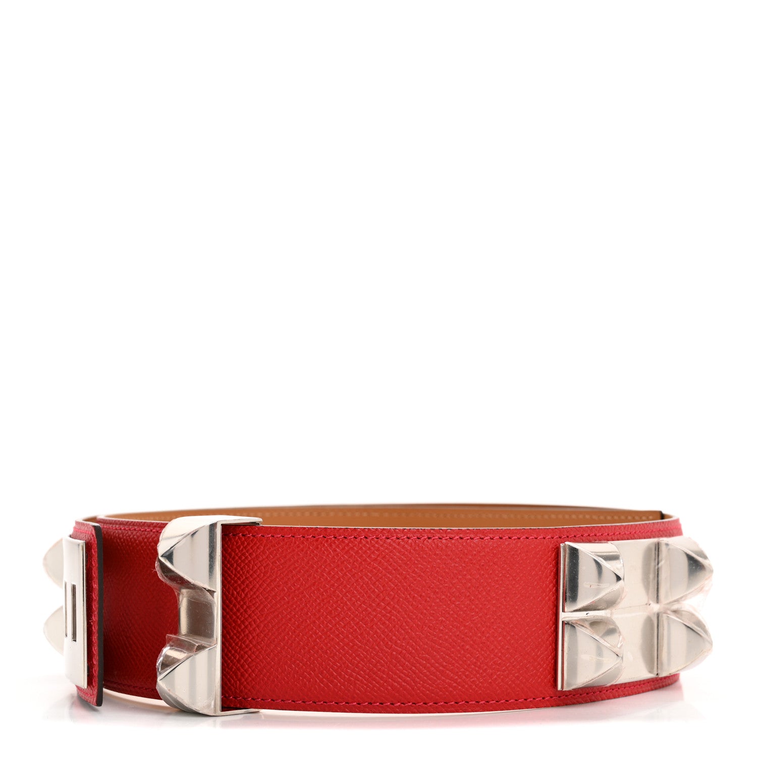 Hermes Epsom 50mm Collier De Chien CDC Belt 75 Rouge Casaque 2 of 7
