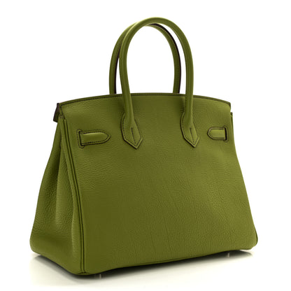 Hermes Togo Birkin 30 Vert Anis 3 of 11