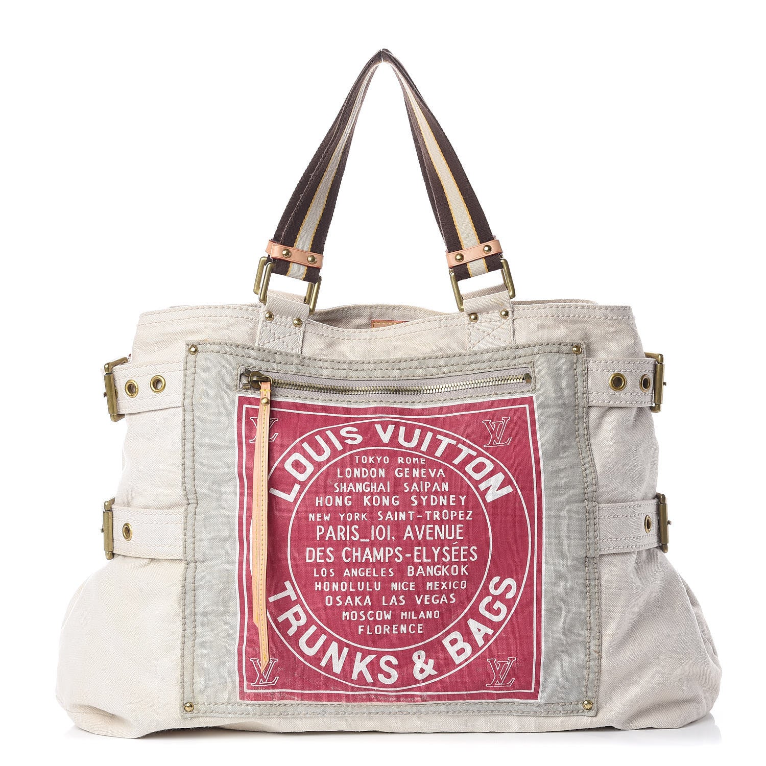 Louis Vuitton Toile Globe Shopper Cabas GM Red 1 of 17