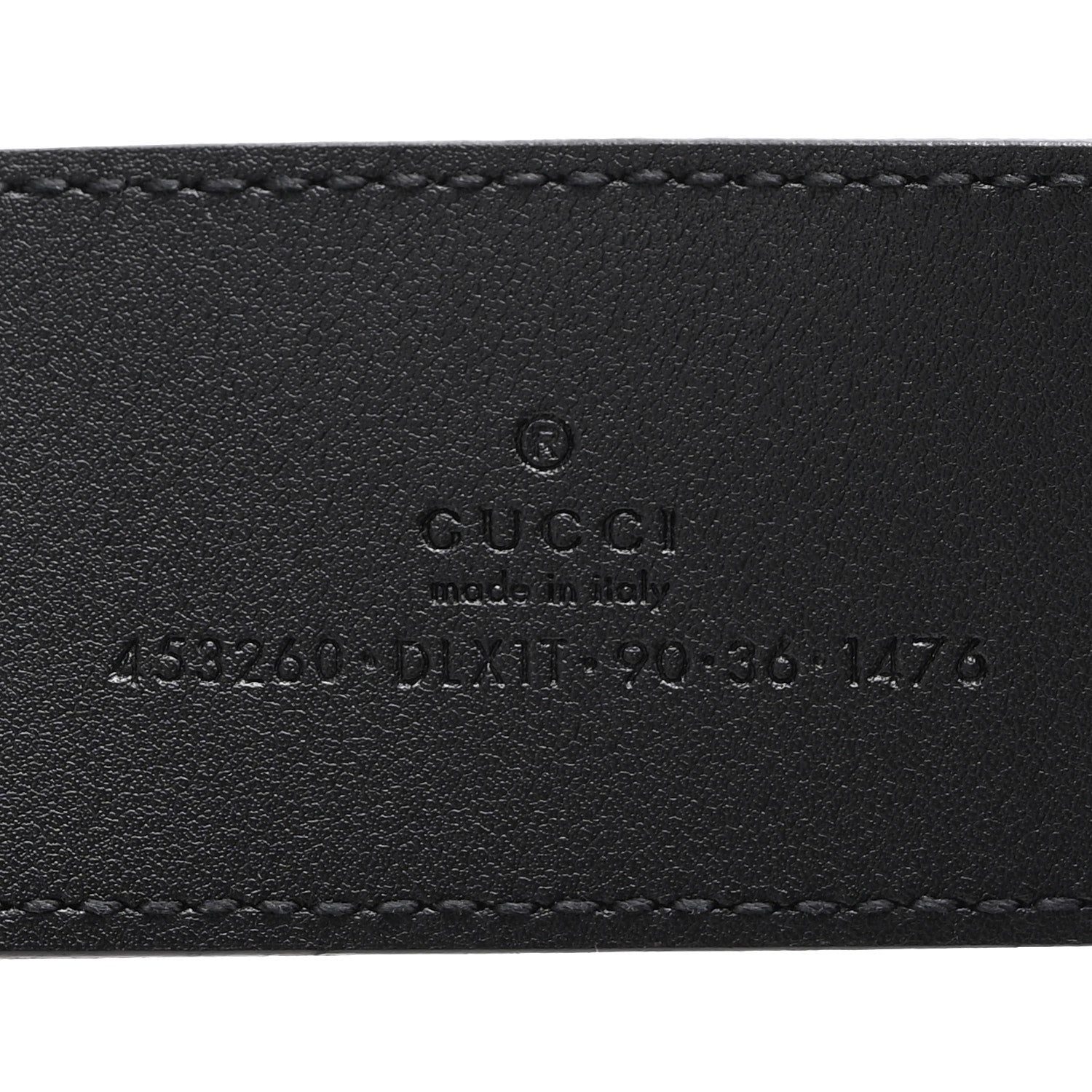 Gucci Moon Calfskin Pearl Double G 40mm Belt 90 36 Black Cream 5 of 11