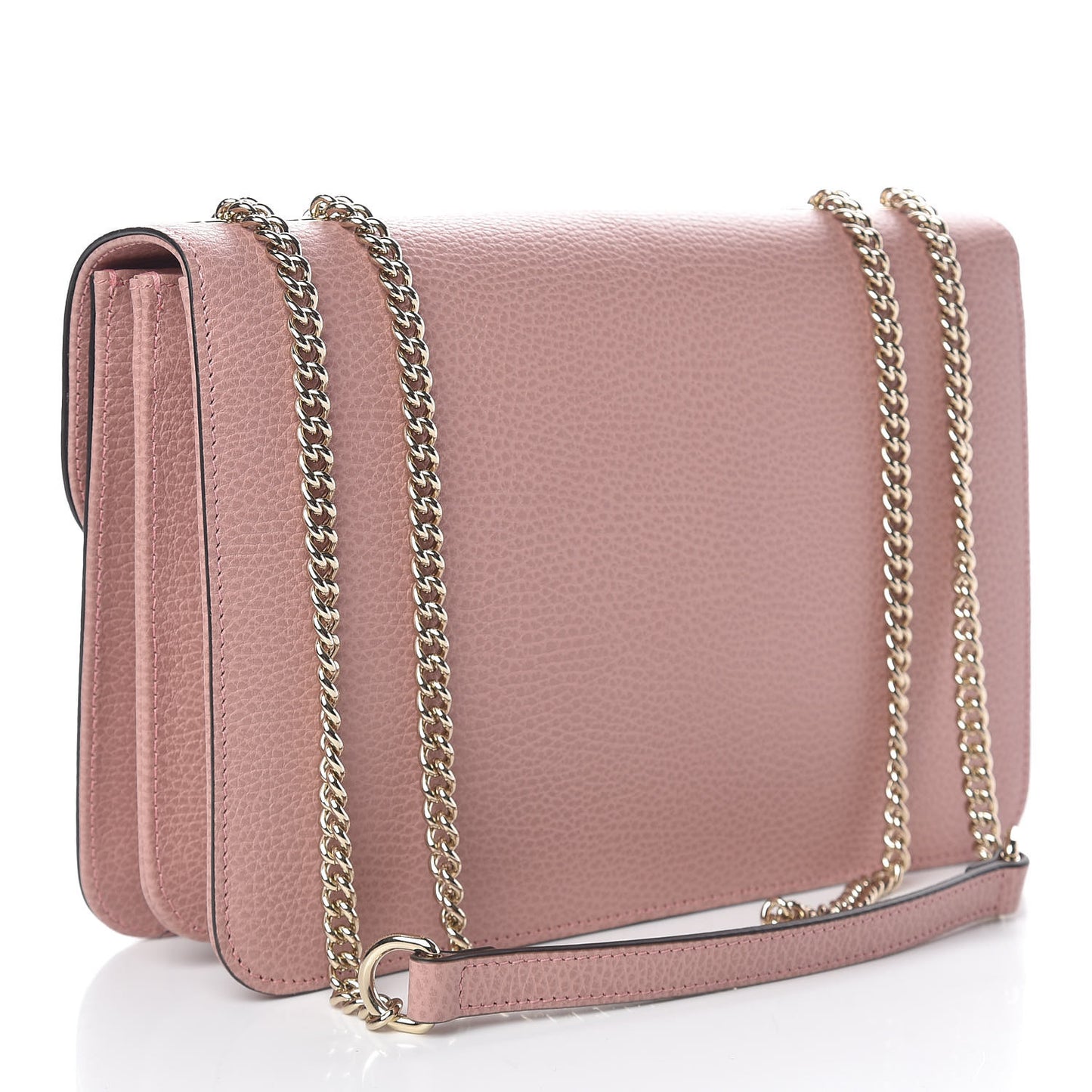 Dollar Calfskin Interlocking G Shoulder Bag Soft Pink