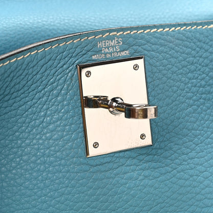 Hermes Togo Kelly Retourne 28 Bleu Jean 6 of 10