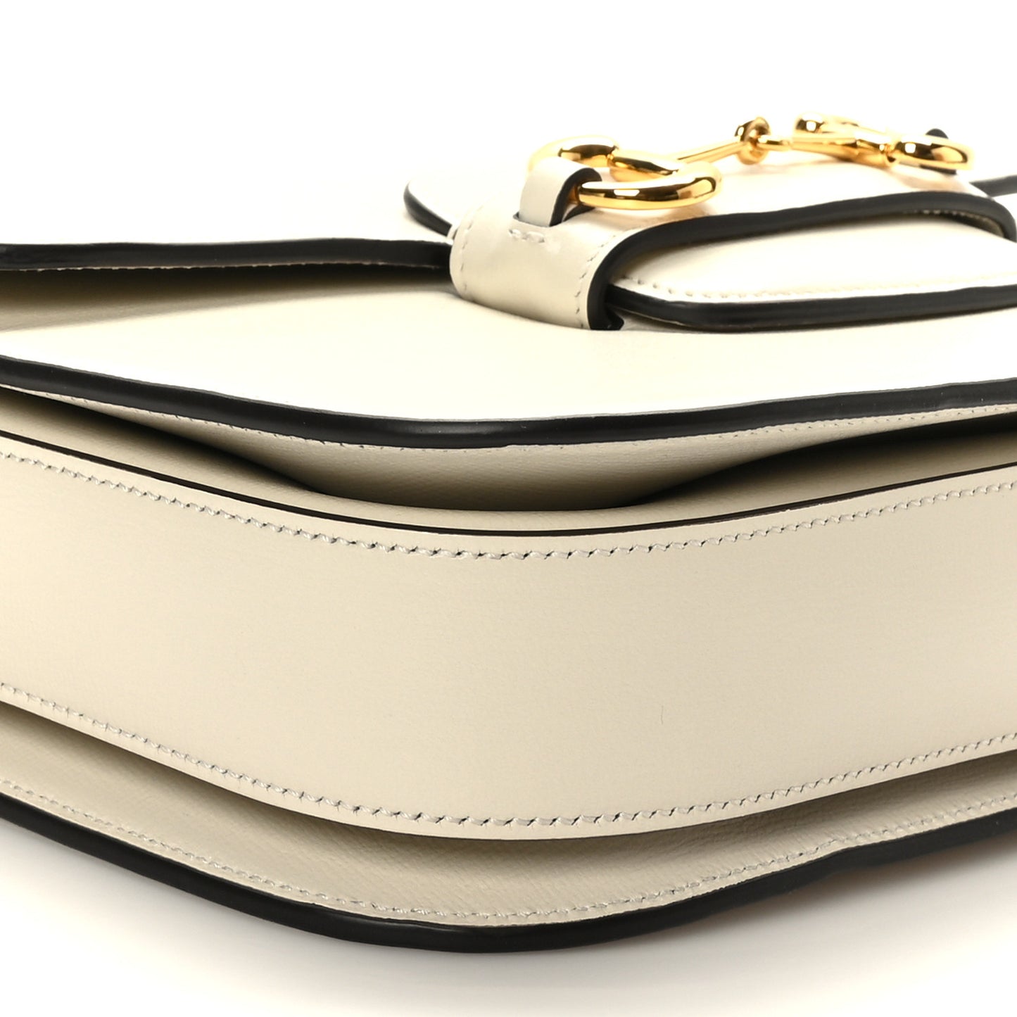 Azalea Calfskin Horsebit 1955 Shoulder Bag Mystic White