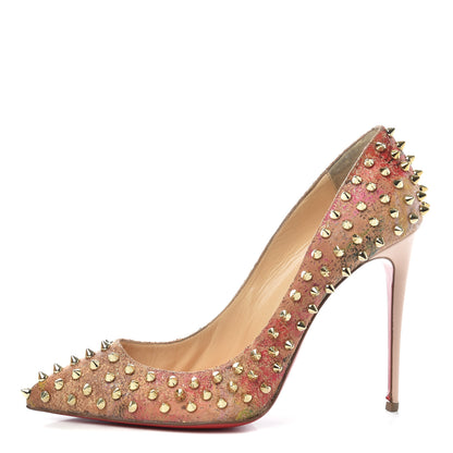 Christian Louboutin Cork Patent Bloom Print Follies Spikes 100 Pumps 40.5 Version Multicolor 1 of 10