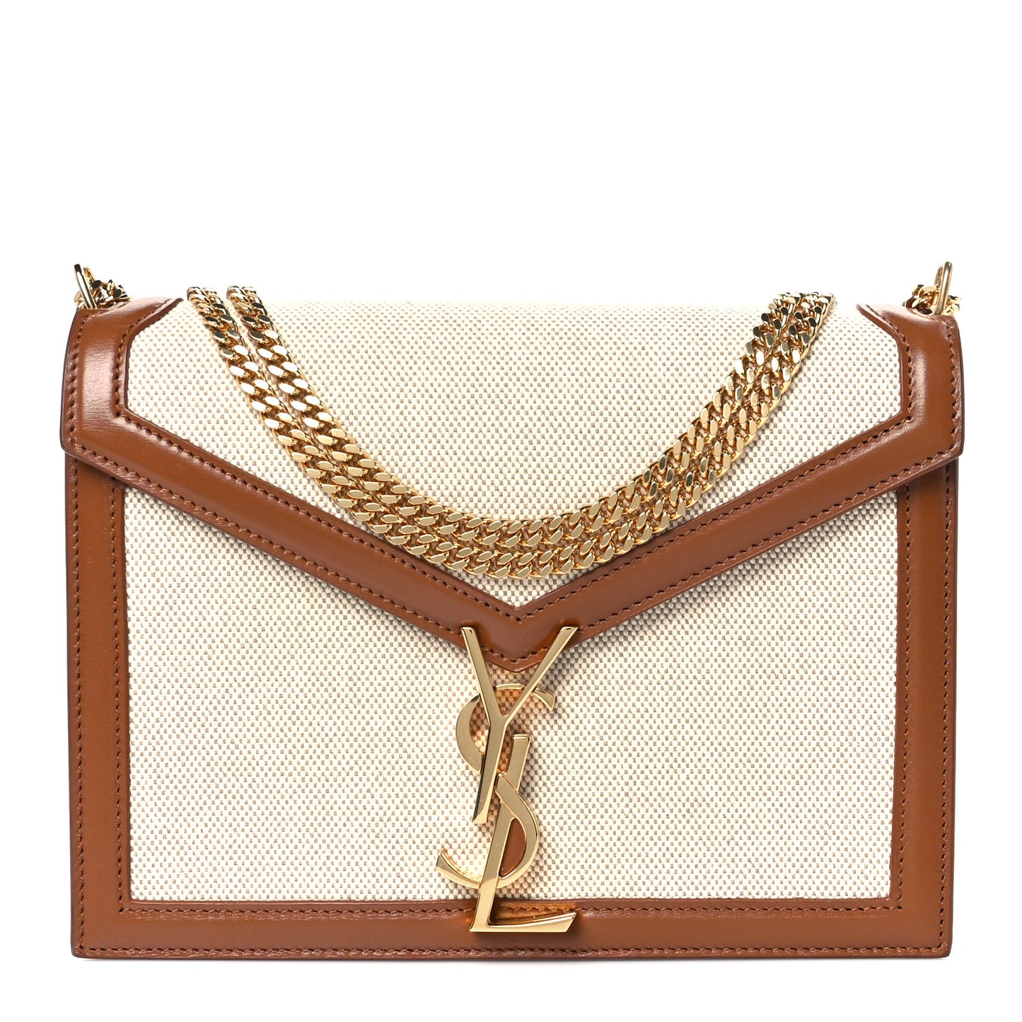 Canvas Calfskin Classic Monogram Cassandra Natural Beige Brick