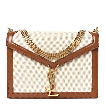 Saint Laurent Canvas Calfskin Classic Monogram Cassandra Natural Beige Brick 1 of 11