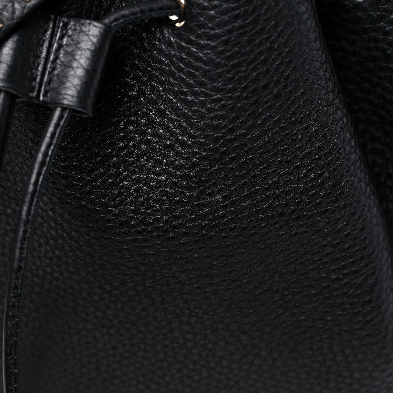 Valentino Garavani Grained Calfskin Rockstud Bucket Bag Black 13 of 15