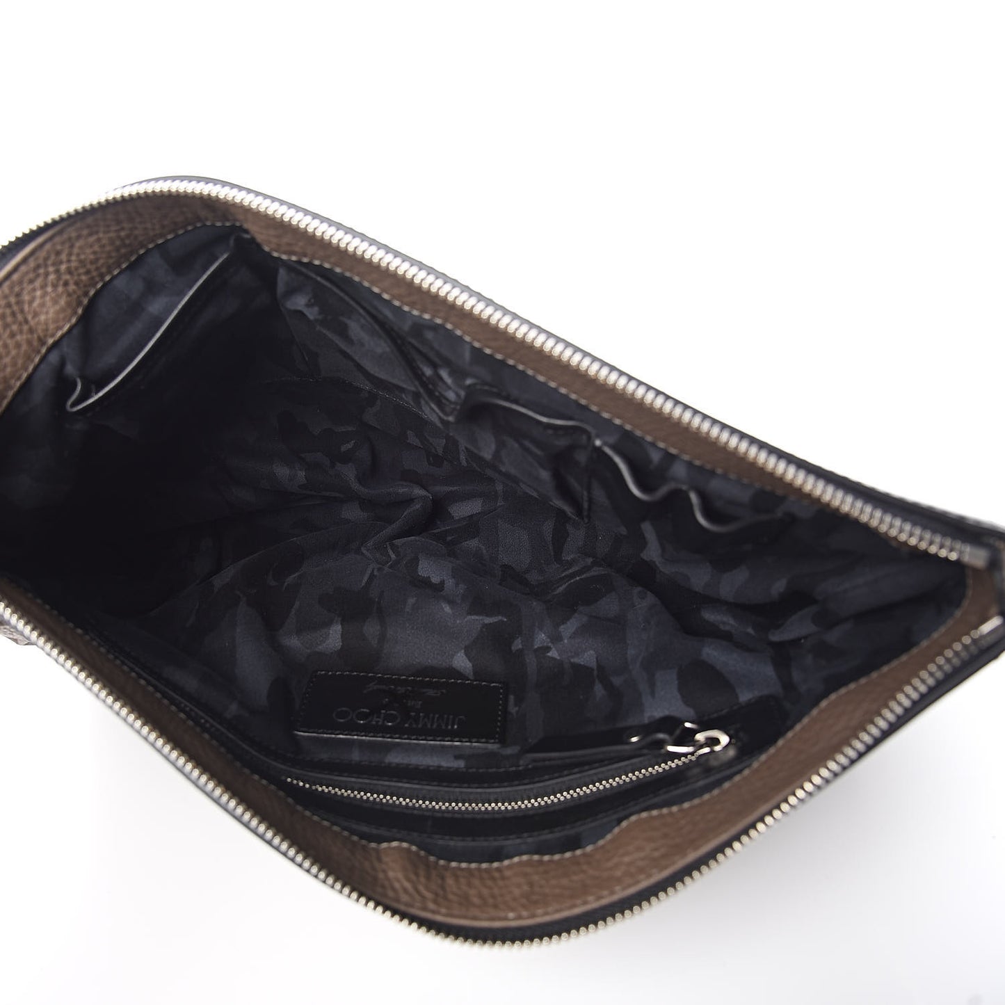 Grained Calfskin Star Embossed Derek Document Holder Taupe