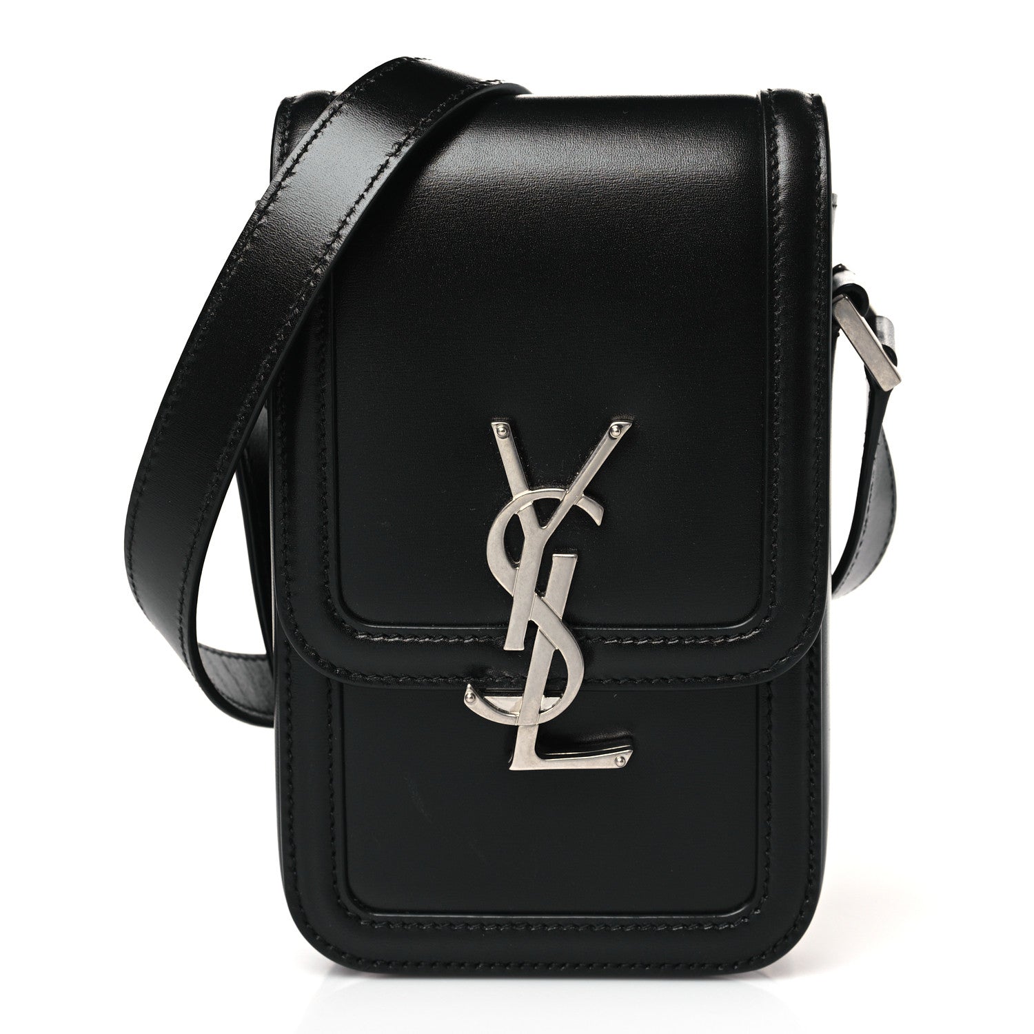 Saint Laurent Smooth Calfskin Mini Solferino Satchel Black 1 of 10