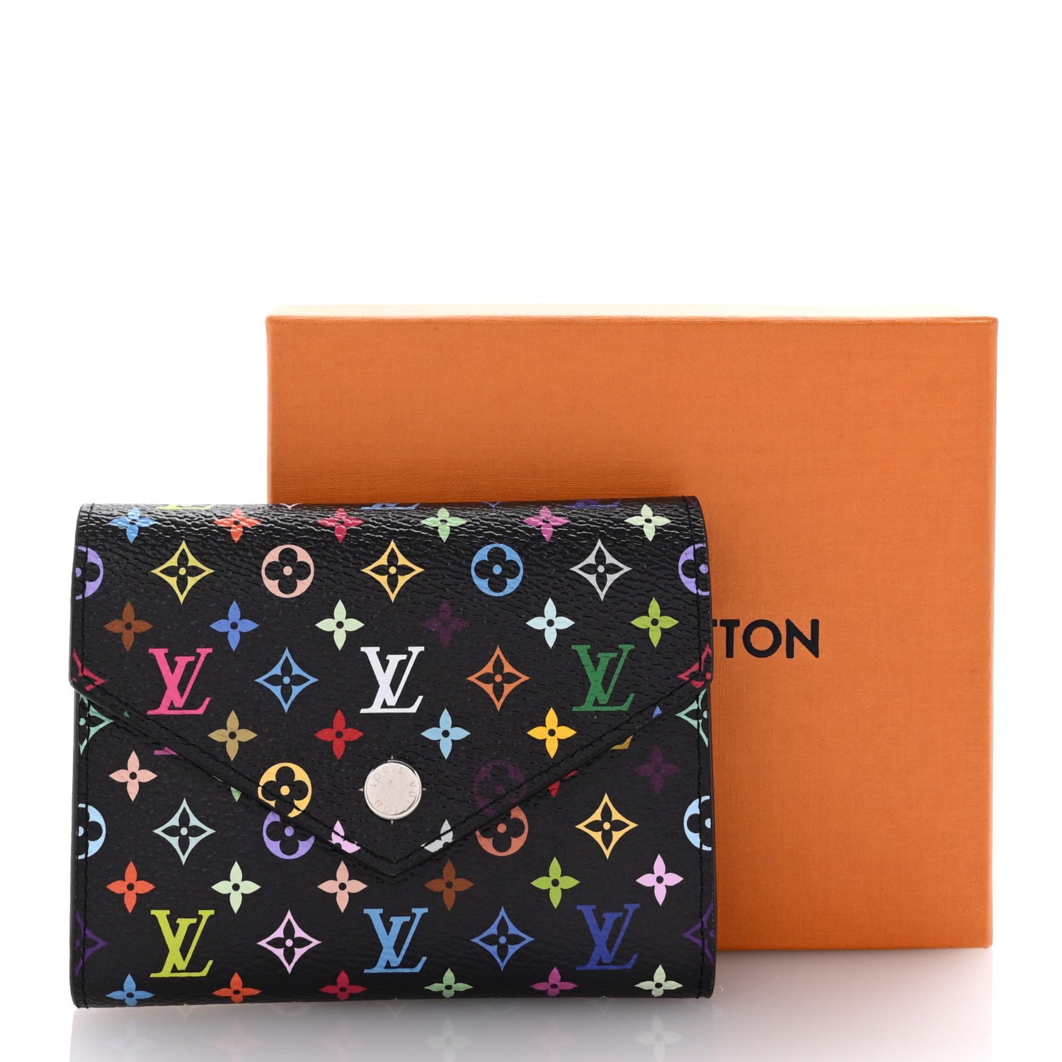 Louis Vuitton LV X TM Monogram Multicolor Victorine Wallet Black 7 of 7