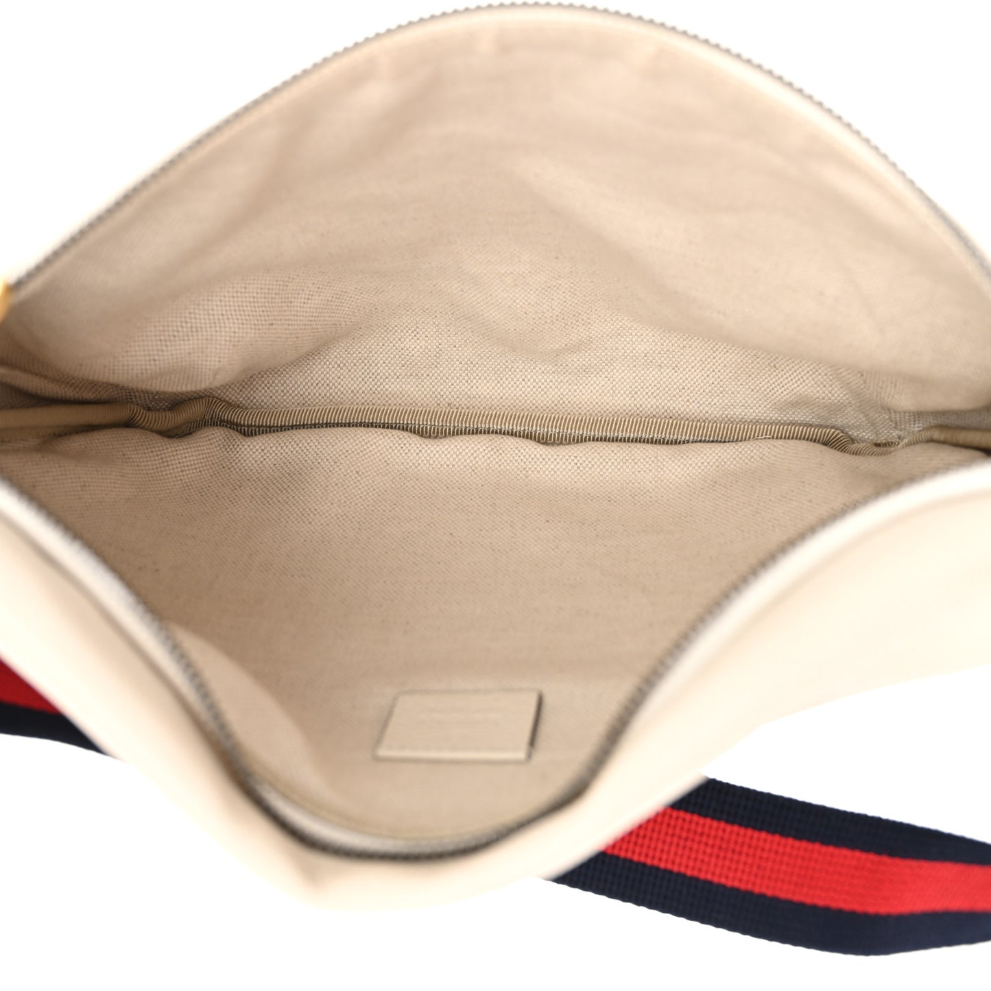 Grained Calfskin Logo Belt Bag White