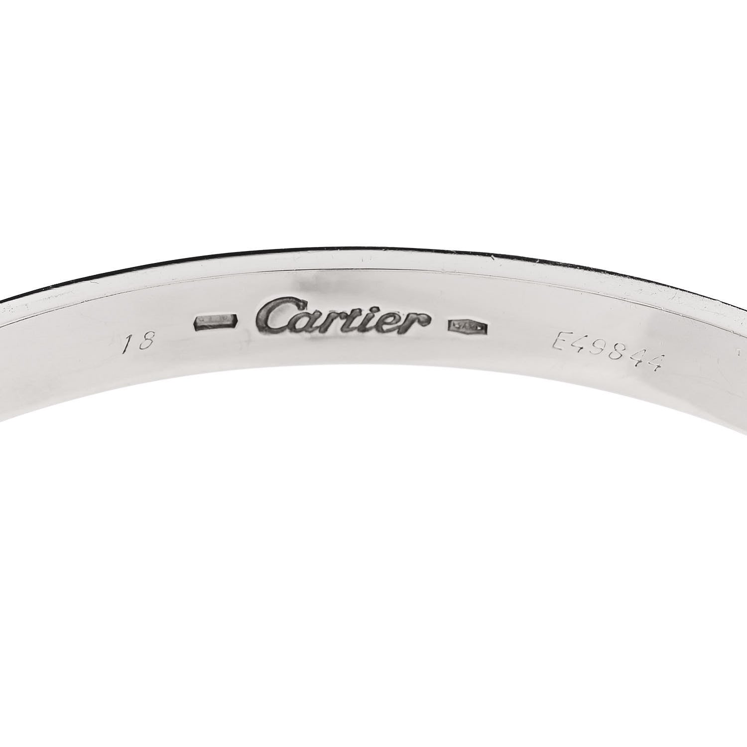Cartier 18K White Gold LOVE Bracelet 18 7 of 7