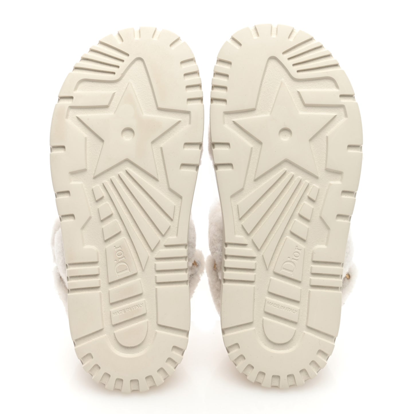 Shearling Dioract 10mm Sandals 39 Off White