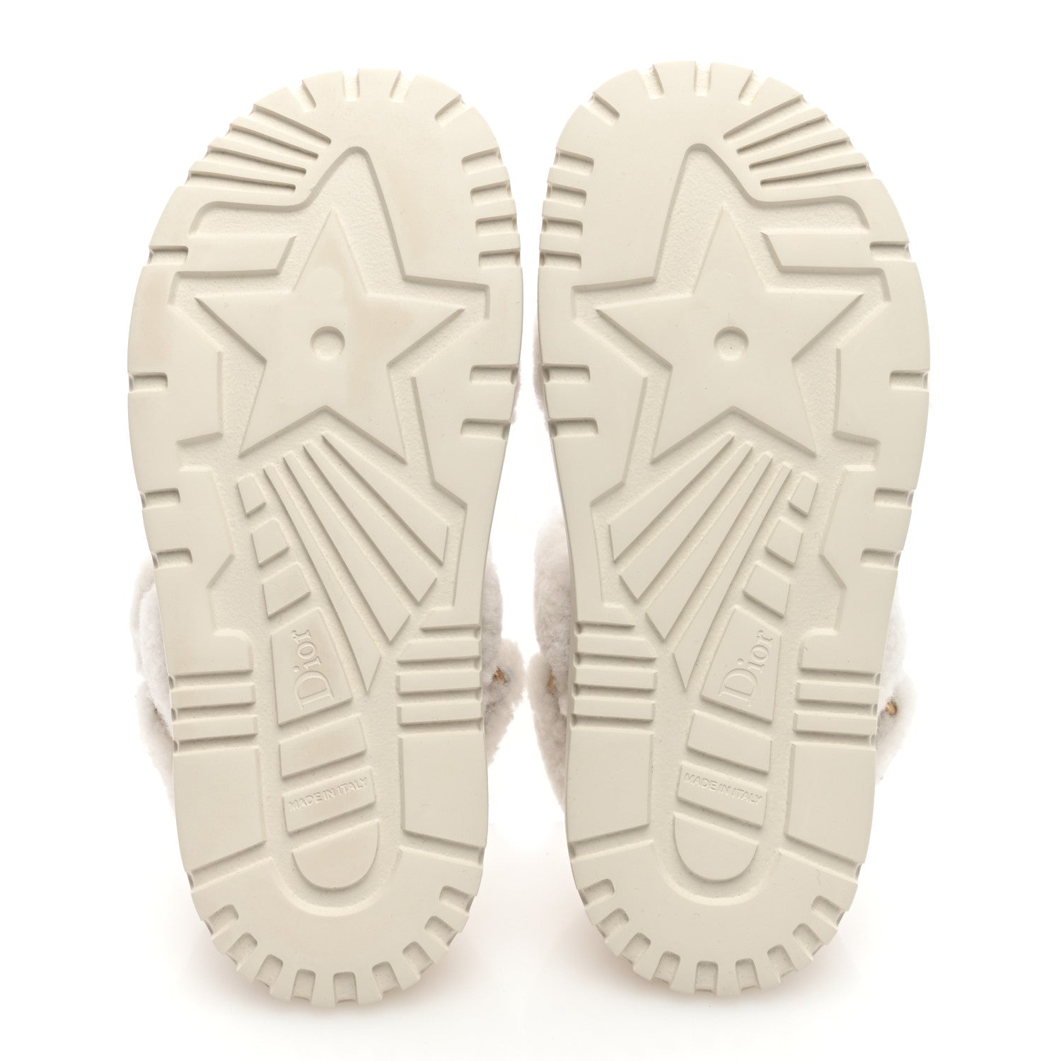 Christian Dior Shearling Dioract 10mm Sandals 39 Off White 5 of 8