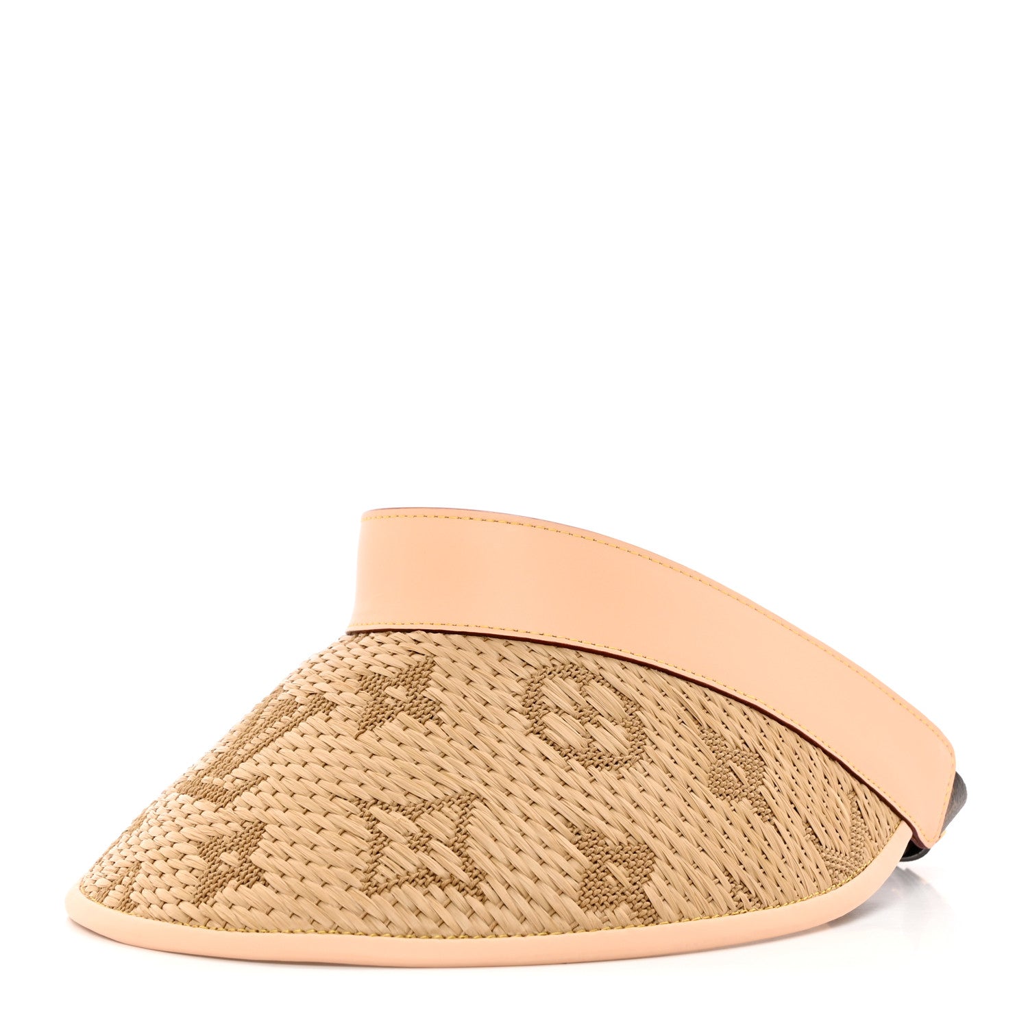 Louis Vuitton Calfskin Raffia Monogram Strawgram Visor Natural 1 of 10