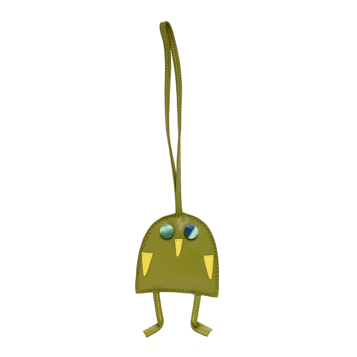 Lambskin Silk Petit H Hibouton Charm Vert Anis