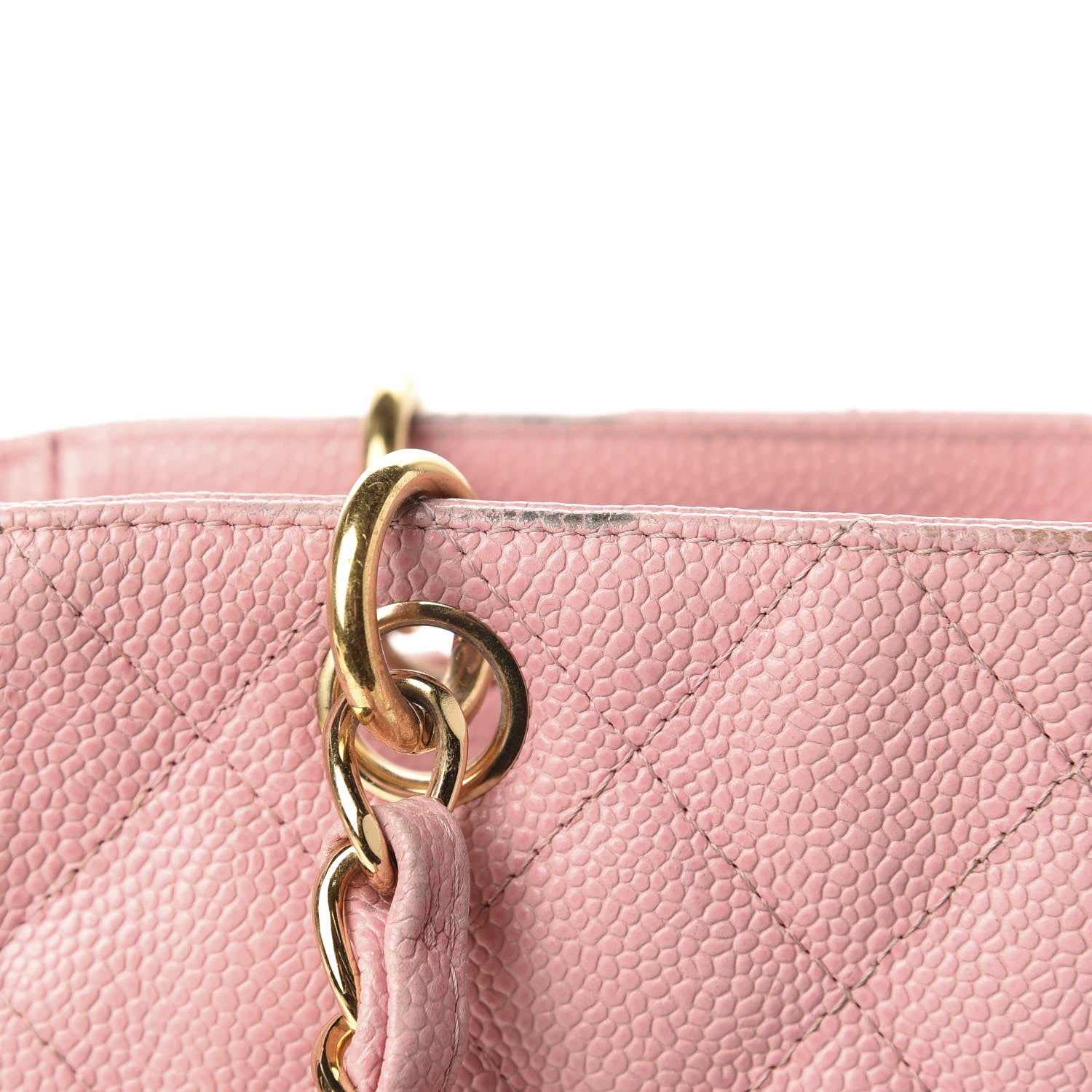 Chanel Caviar Quilted Petit Shopping Tote PST Pink 12 of 16