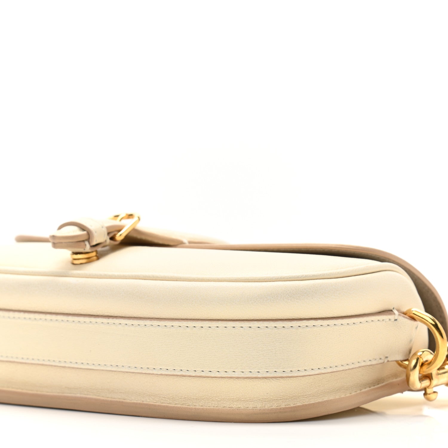Christian Dior Metallic Box Calfskin East West Bobby Gold 8 of 9