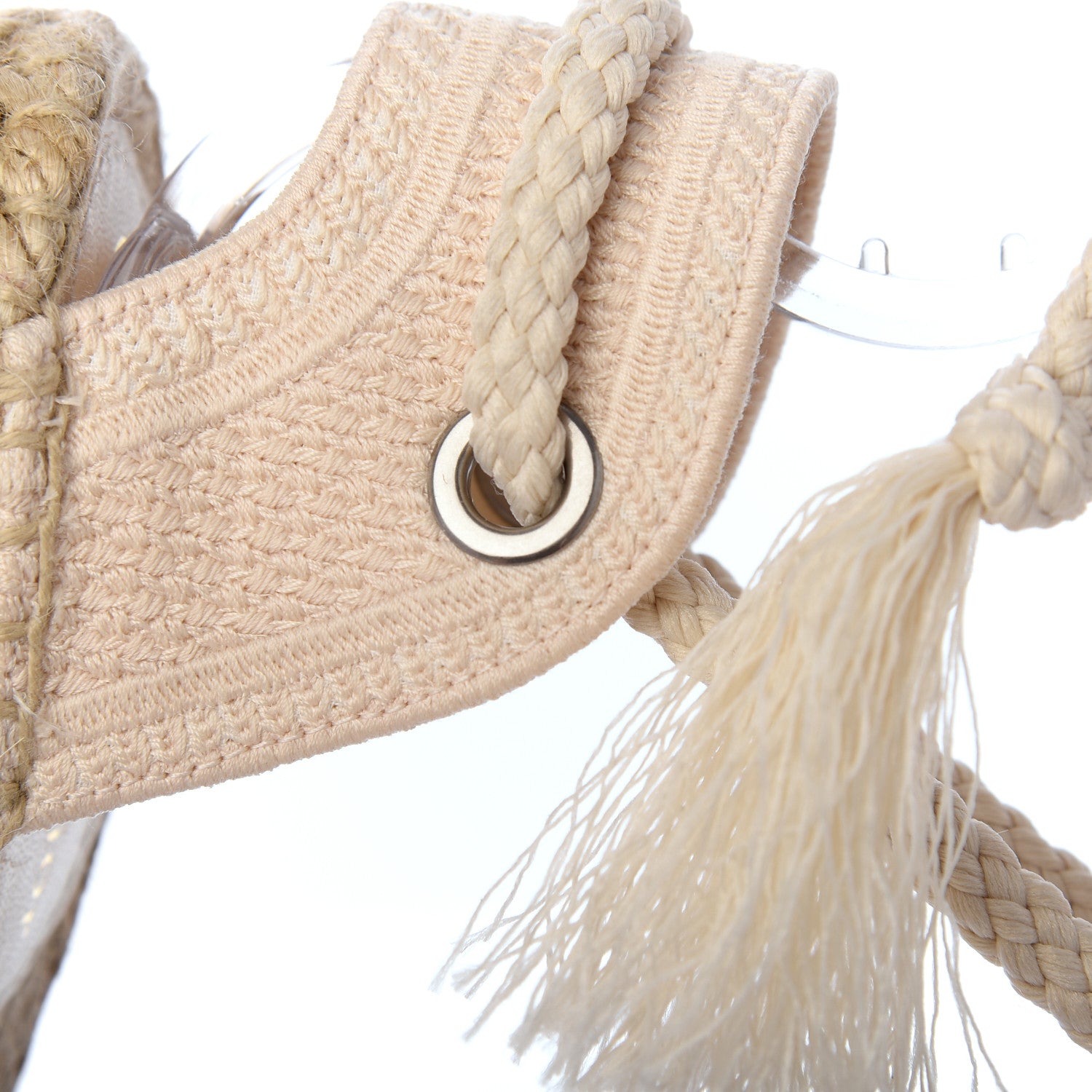 Christian Dior Canvas Embroidered Granville Ankle Tie Espadrille Wedges 36 Cream 22 of 24