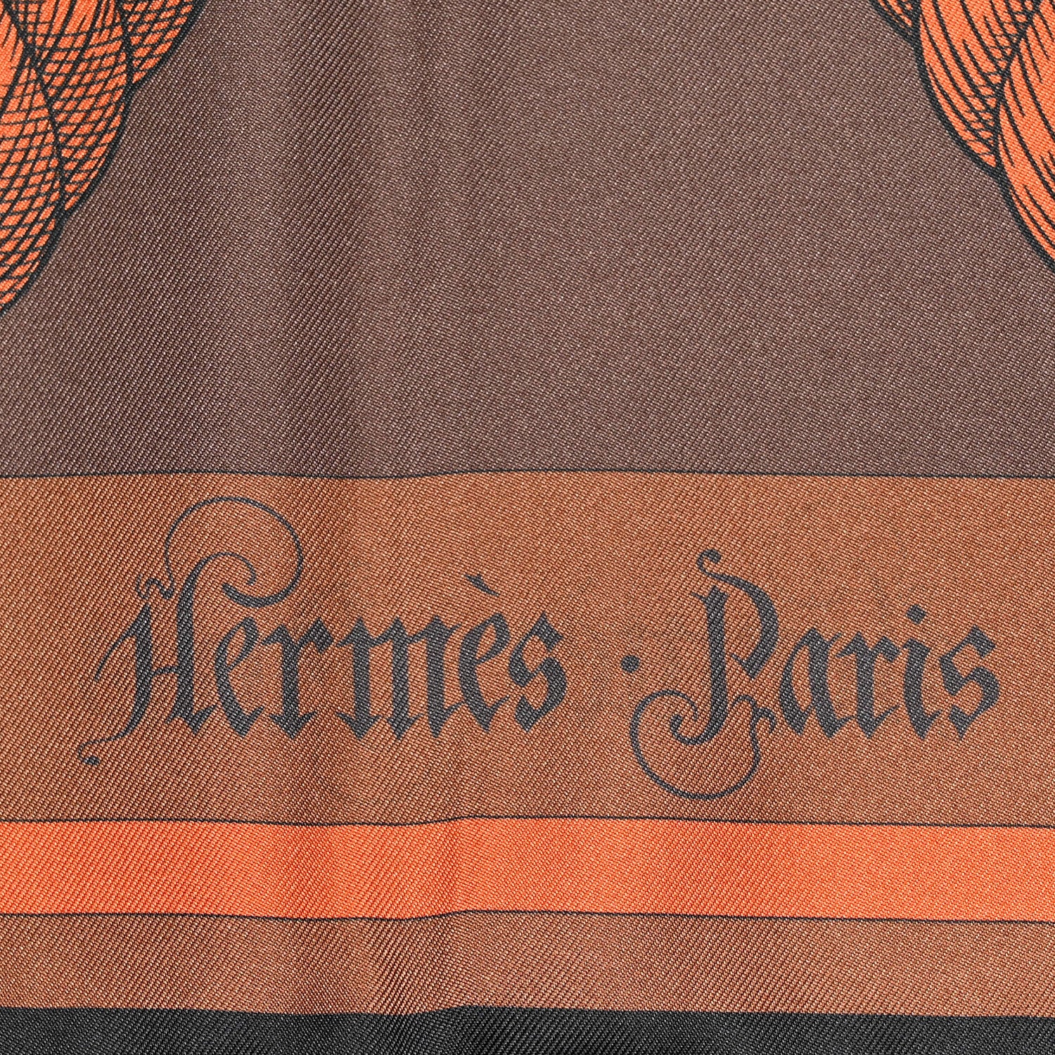 Hermes Silk Double Face Della Cavalleria Fine Scarf 90 Marron Beige Caramel 4 of 5