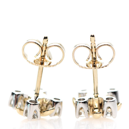Tiffany Platinum 18K Yellow Gold Diamond Schlumberger Lynn Earrings 4 of 4