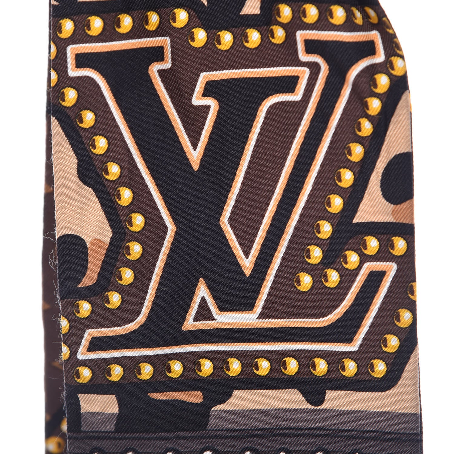 Louis Vuitton Silk Monogram LV World Bandeau Brown 3 of 5