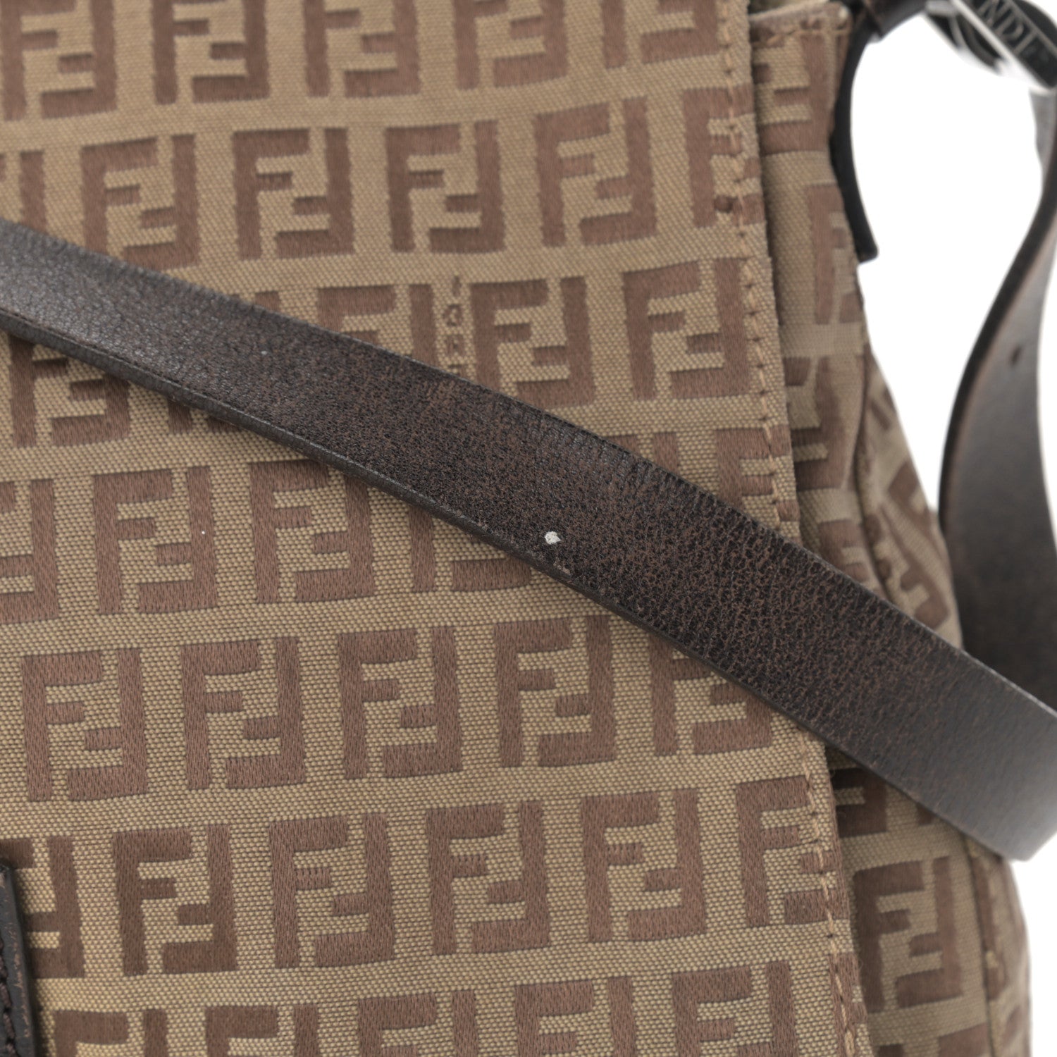 Fendi Zucchino Mama Baguette Dark Brown 13 of 14