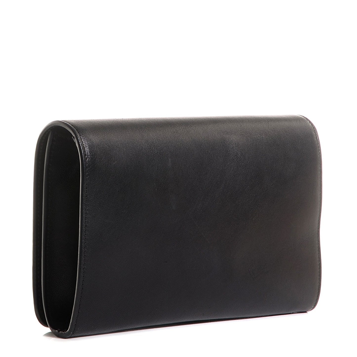 Nappa Leather Snakeskin Alara Clutch Black