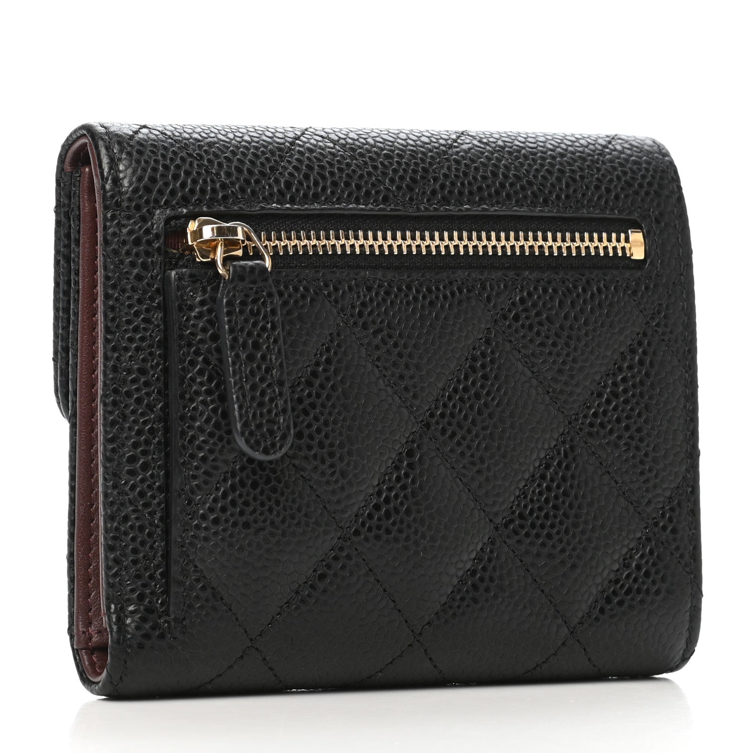 Chanel Caviar Quilted Compact Flap Wallet Black 3 of 7