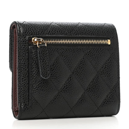 Chanel Caviar Quilted Compact Flap Wallet Black 3 of 7