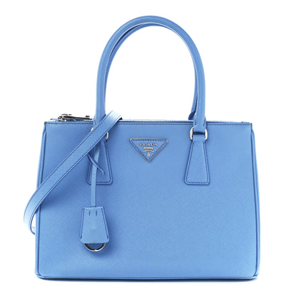 Prada Saffiano Small Galleria Double Zip Tote Mare 1 of 12