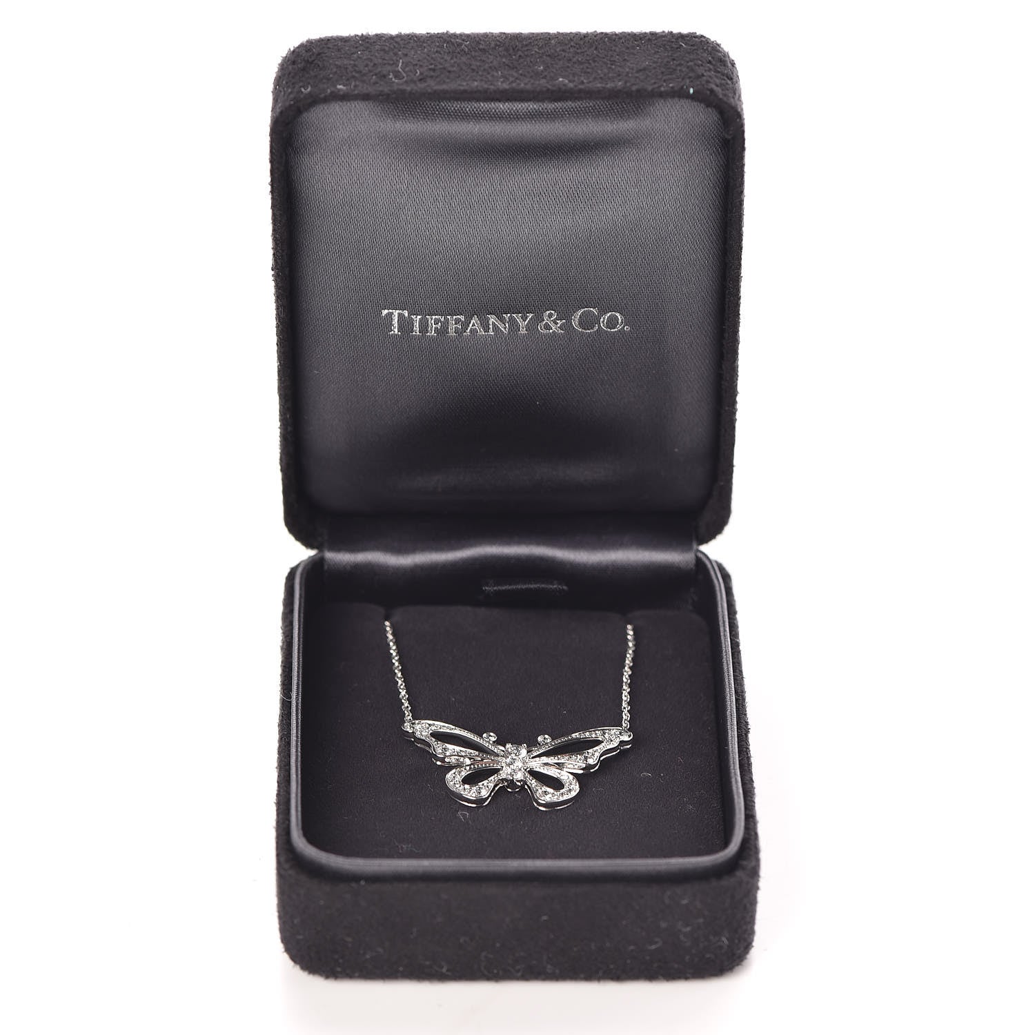 Tiffany Platinum Diamond .56ctw Enchant Butterfly Necklace 8 of 8