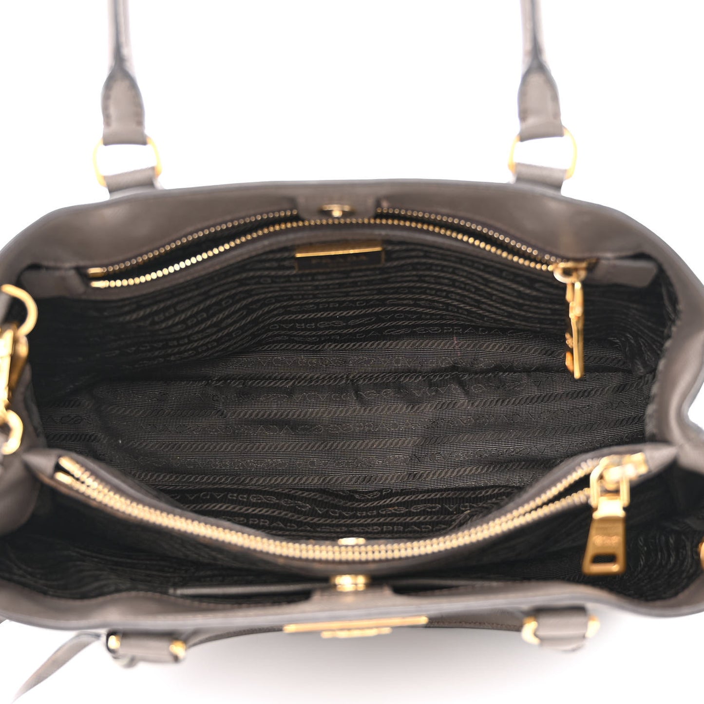 Saffiano Medium Galleria Double Zip Tote Argilla