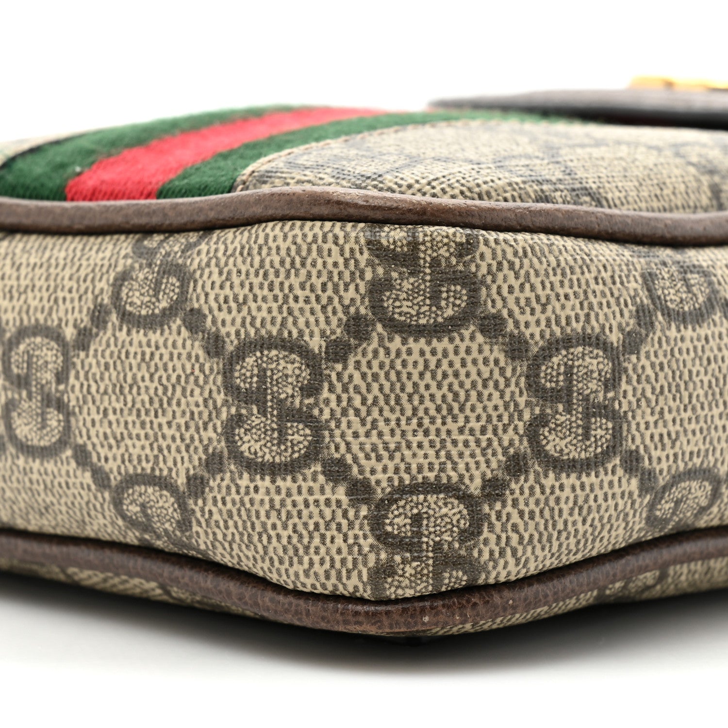 Gucci GG Supreme Monogram Web Ophidia Phone Crossbody Bag Beige New Acero 8 of 14