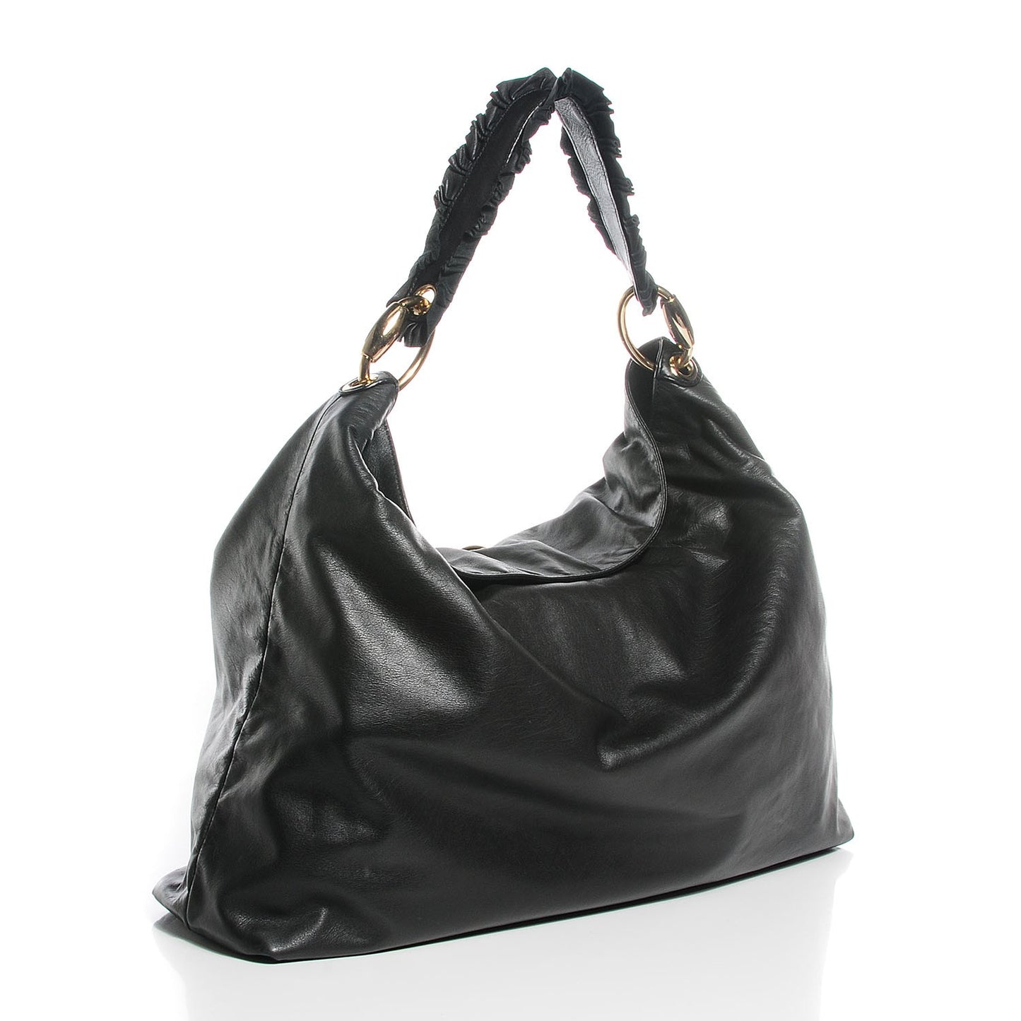 Calfskin Large Sabrina Hobo Black