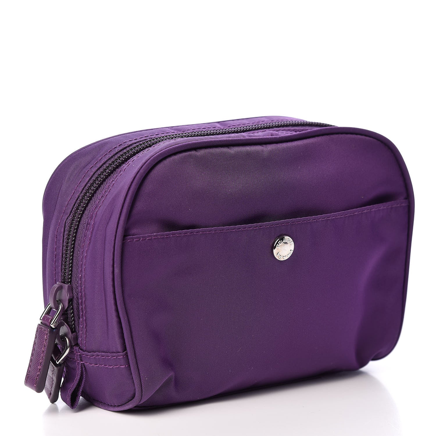 Prada Tessuto Nylon Saffiano Cosmetic Pouch Ciclamino 2 of 8