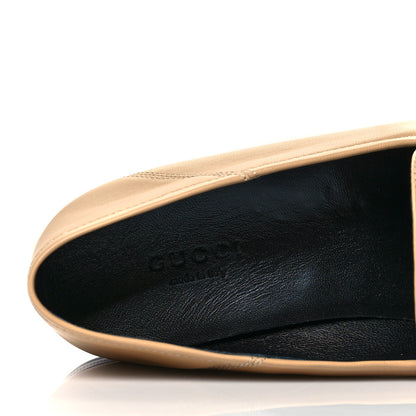 Gucci Lambskin Womens Brixton Horsebit Loafers 38 Wheat 7 of 9
