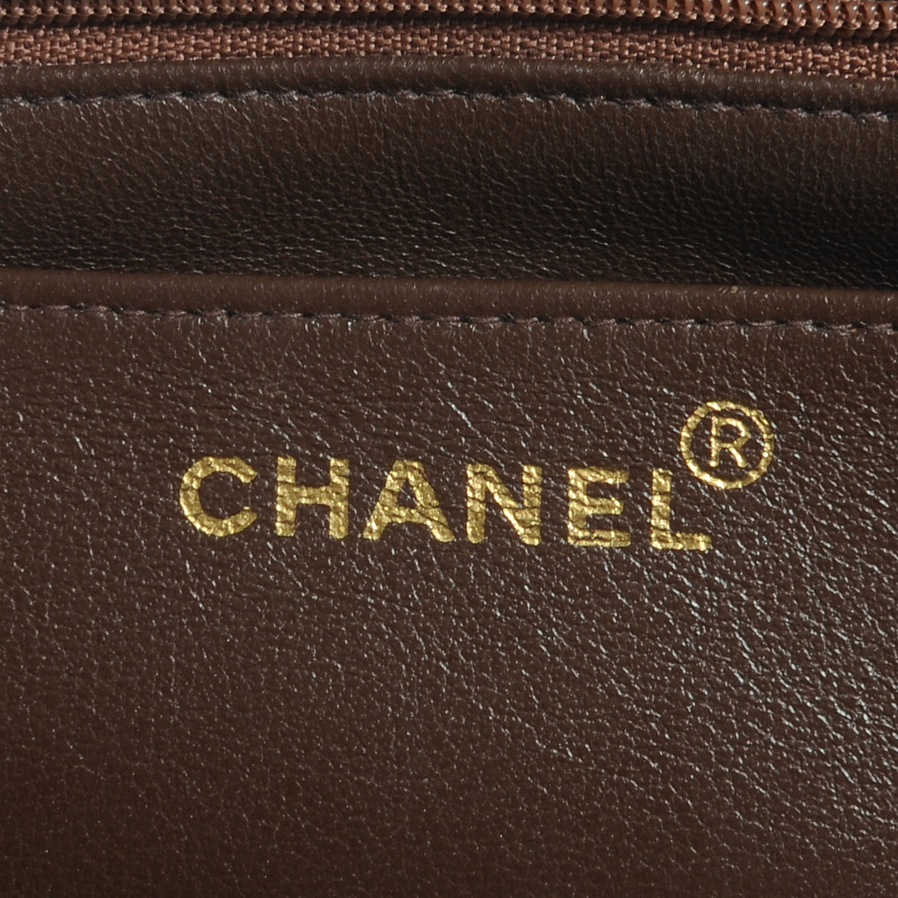 Suede Quilted Jumbo Flap Brown