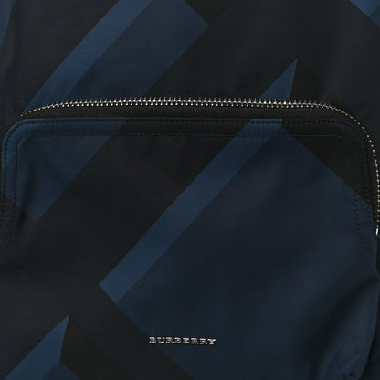 Burberry Nylon Check Print Abbeydale Simple Backpack Navy 6 of 8