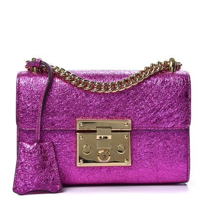 Gucci Galassia Small Padlock Shoulder Bag Fuxia 1 of 10