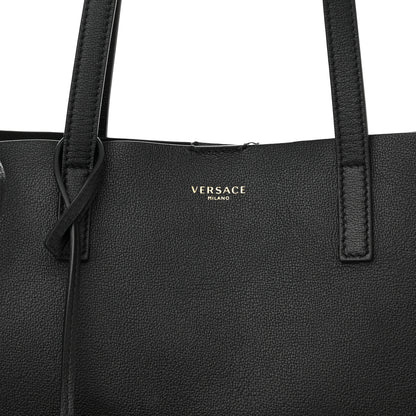 Versace Calfskin Virtus Tote Black 7 of 13