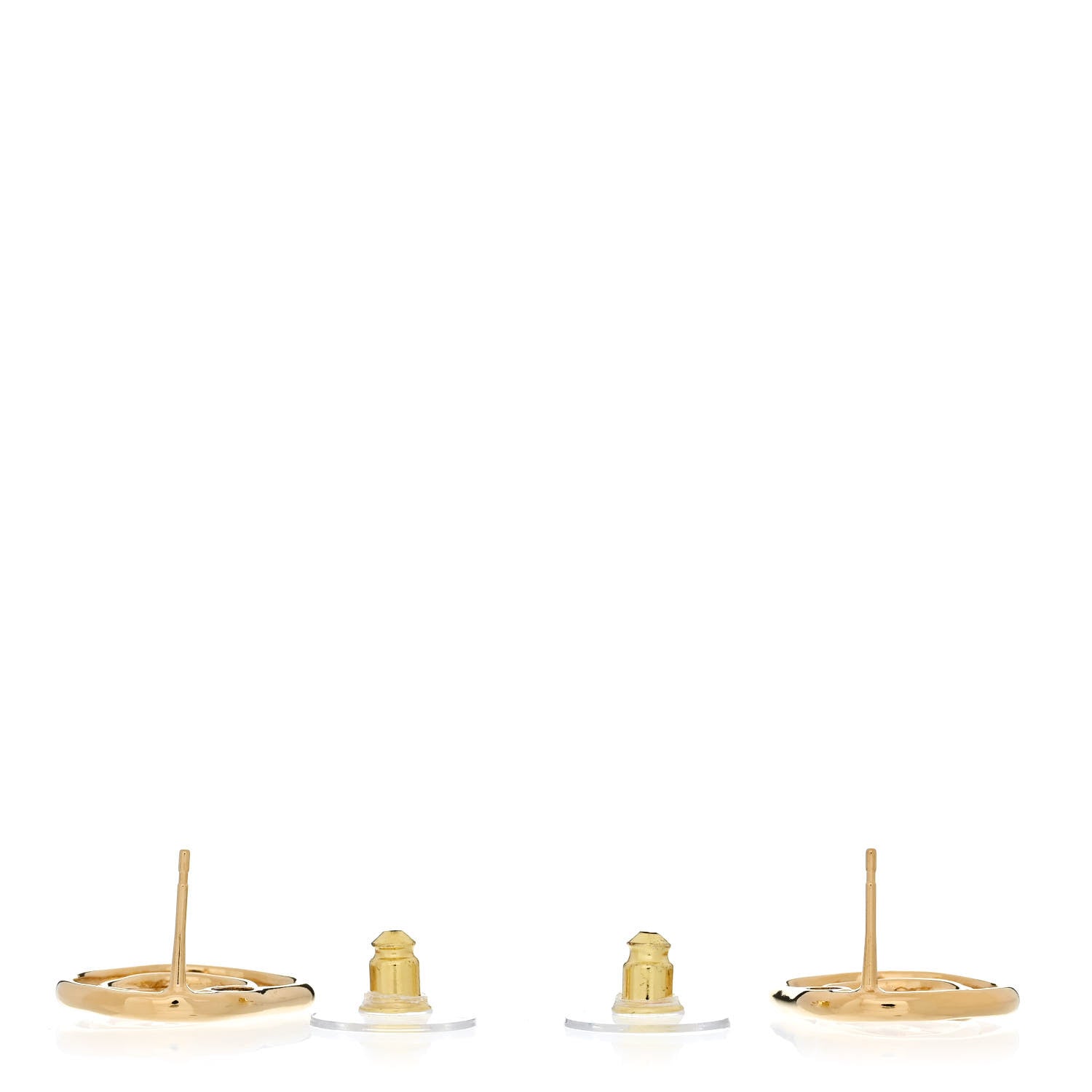 Chanel Metal CC Swirl Earrings Gold 3 of 5